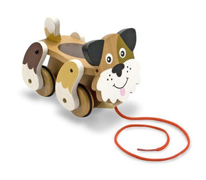 Melissa & Doug - Playful Puppy Wooden Pull Toy for Beginner Walkers [Home Decor]- Olde Church Emporium