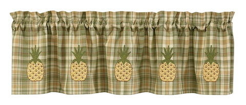 Park Designs Pineapple 60" W X 14" Inches Lined Valance Color Multi - Olde Church Emporium