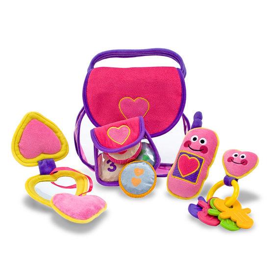 Melissa and Doug Pretty Purse Fill and Spill Toddler Toy 18 Months Old Soft and Durable - Olde Church Emporium