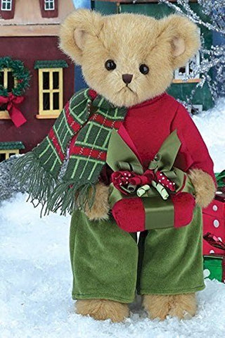 Bearington - Christmas Holiday Bear "Preston Presents"- 14 Inches and Retired - Olde Church Emporium