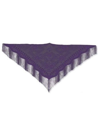 Heritage Lace Dynasty Shawl with Fringe 41"x 84" Made in U.S.A  Purple. Black, Red, Gold - Olde Church Emporium