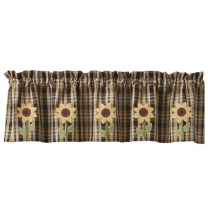 Park Designs Sunflower in Bloom Lined Appliqued Valance 60  x 14 Inches - Olde Church Emporium
