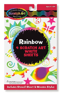 Melissa & Doug - Scratch Art Magic Rainbow White 4 Sheets Ages 4 to 104 [Home Decor]- Olde Church Emporium