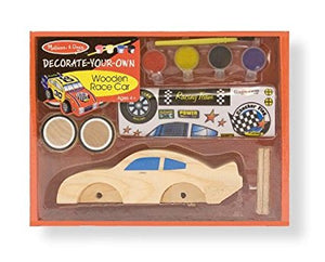 Melissa & Doug Decorate-Your-Own Wooden Race Car Craft Kit [Home Decor]- Olde Church Emporium