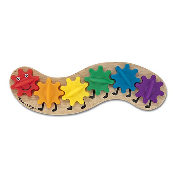 Melissa and Doug Rainbow Caterpillar Gears Toy Ages 18 Months Item # 3084