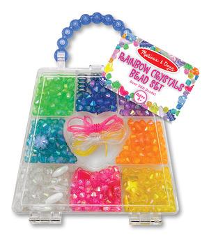 Melissa and Doug: Rainbow Crystals Bead Set 500 Beads + Ages 4+ - Olde Church Emporium