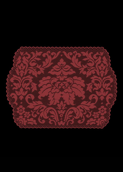 Heritage Damask Collection - Placemats, Doilies, Runners, Table Toppers - 3 Colors Made in USA
