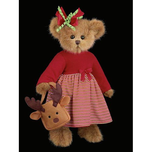 Bearington - Christmas Holiday Bear "Reagan Reindeer" - 14 Inches and Retired - Olde Church Emporium