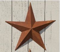 Rust Colored Decorative Barn Stars in Several Sizes [Home Decor]- Olde Church Emporium