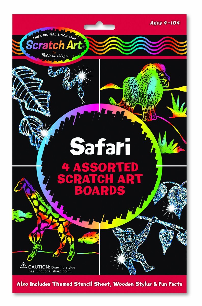 Melissa & Doug Safari Scratch Art Boards