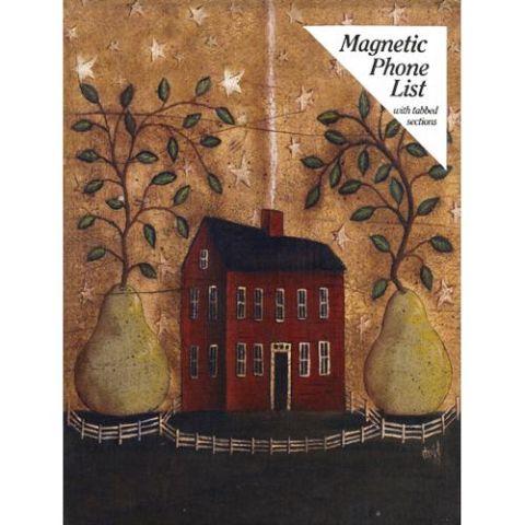 Legacy Pear Tree Fridgemate Magnetic Phone List with Tabbed Sections - Olde Church Emporium