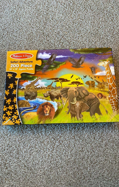 Melissa and Doug Safari Adventure Jigsaw Puzzle 200 Pieces 00077201382