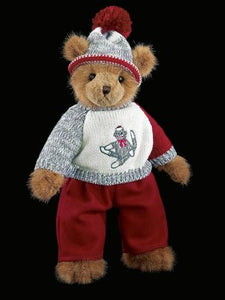 Bearington - Sammy Socks Christmas Holiday Plush Teddy Bear 14 Inches - Olde Church Emporium