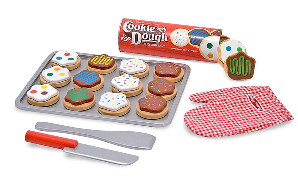 Melissa & Doug - Slice and Bake Wooden Cookie Play Food Set [Home Decor]- Olde Church Emporium