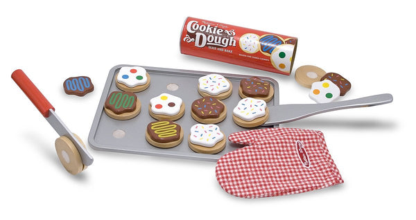 Melissa & Doug - Slice and Bake Wooden Cookie Play Food Set [Home Decor]- Olde Church Emporium