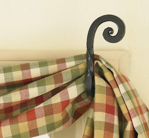 Park Designs Curtain Hooks - Iron - Forged scroll Pair  Set of 2
