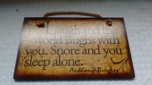 Wooden Sign Humor Proverbs Anthony Burgess Made in USA Free Shipping - Olde Church Emporium