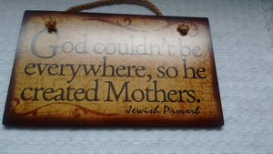 Wooden Sign Humor, Proverbs, Jewish Made in USA Free Shipping - Olde Church Emporium