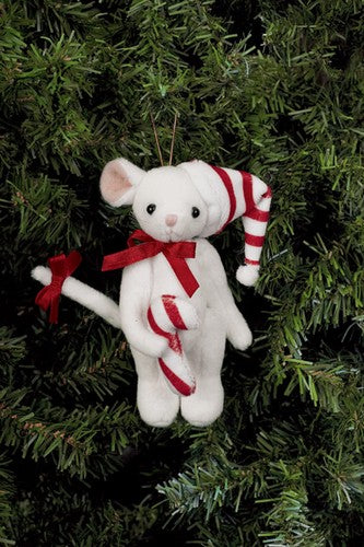 Bearington - Sweetie McSqueaky Miniature Christmas Plush Bear 4.5 Inches and Retired - Olde Church Emporium