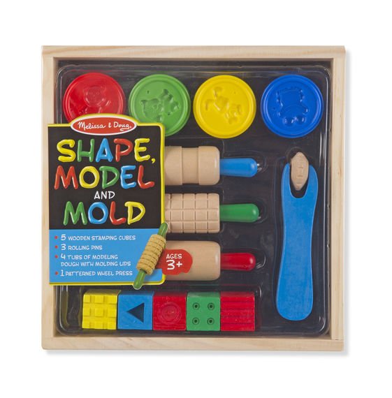 Melissa and Doug Shape, Model and Mold Molding Dough & Tools Kit Ages 3+ 000772001656