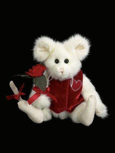 Bearington - Smitten McSqueaken Plush Valentines Mouse Bear 8 Inches and Retired - Olde Church Emporium