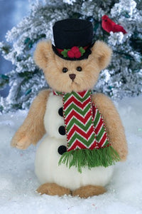Bearington - Christmas Holiday Bear "Snowden" - 10 Inches and Retired - Olde Church Emporium