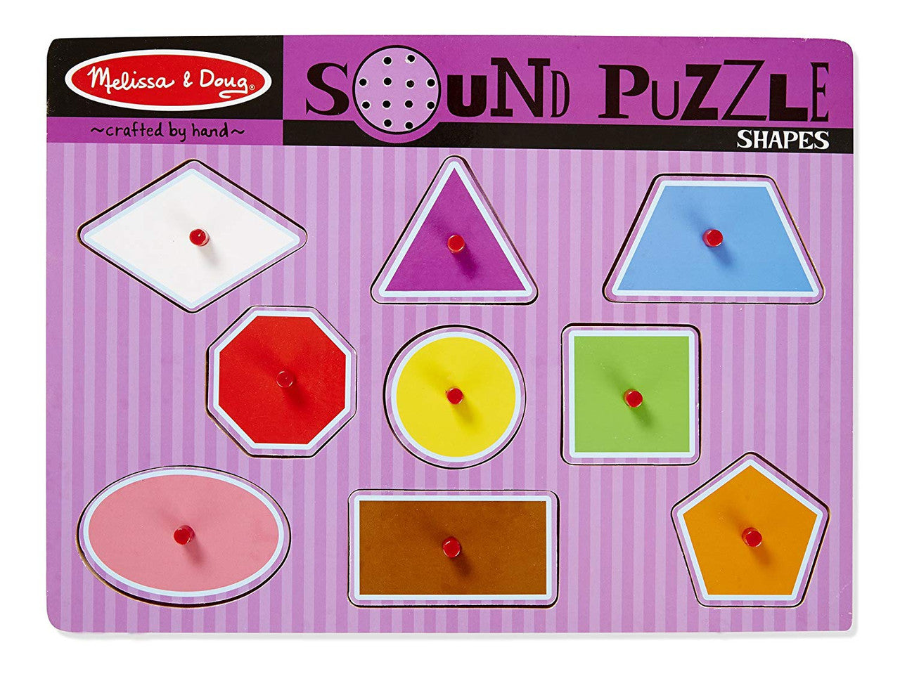 Melissa & Doug Sound Puzzle Shapes 9 Pcs. Ages 2+ Item # 728 Crafted by Hand