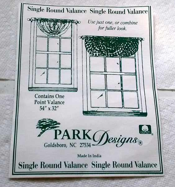 Park Designs - Berry Vine Valances and Swags   2 Colors Black Red