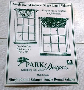 Park Designs - Lemon Pepper Single Round Valance 54 x 22 Inches - Olde Church Emporium