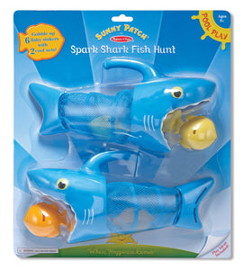 Melissa & Doug - Sunny Patch Spark Shark Fish Hunt Pool Game With 2 Nets and 6 Fish to Catch [Home Decor]- Olde Church Emporium