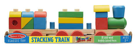 Melissa & Doug Stacking Train - Classic Wooden Toddler Toy (18 pcs) [Home Decor]- Olde Church Emporium