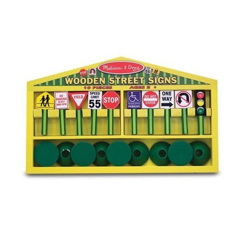 Melissa & Doug Wooden Street Signs Set - 10 pieces [Home Decor]- Olde Church Emporium