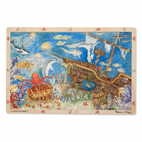 Melissa and Doug Sunken Treasures Wooden Jigsaw Puzzle (96 pc) Ages 6+ - Olde Church Emporium