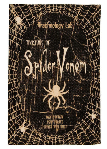 Heritage Vintage Halloween Tea Towel 18" x 26" Spider Venom - Olde Church Emporium
