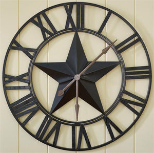 Star Wall Clock - 21-048 Oversize 35 Inches Diameter Metal [Home Decor]- Olde Church Emporium