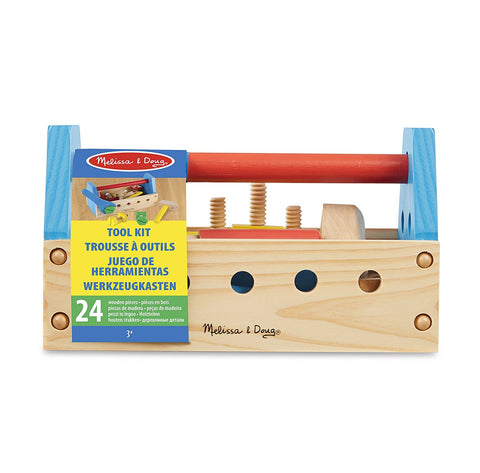 Melissa & Doug - Take-Along Tool Kit Wooden Construction Toy (24 pcs) [Home Decor]- Olde Church Emporium