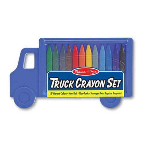 Melissa & Doug - Truck Crayon Set - 12 Colors in Carrying Case