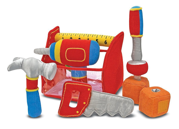 Melissa & Doug - Toolbox Fill and Spill Toddler Toy With Vibrating Drill (9 pieces) [Home Decor]- Olde Church Emporium