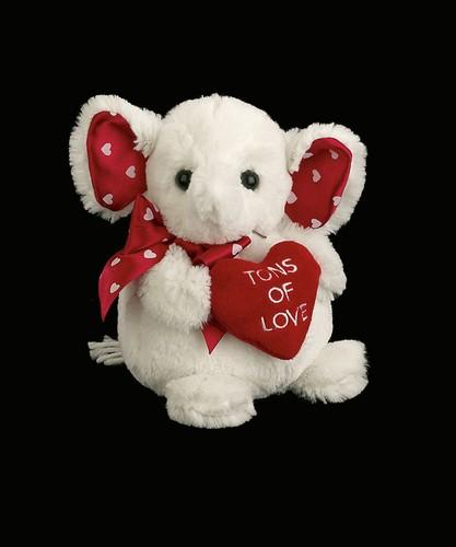 Bearington - Tons of Love Valentines Plush Elephant 6 Inches and Retired - Olde Church Emporium