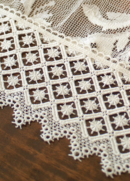 Heritage Lace - Chelsea Collection - Valances, Tiers, Panels, Table top in White, Ecru, Flax - Olde Church Emporium