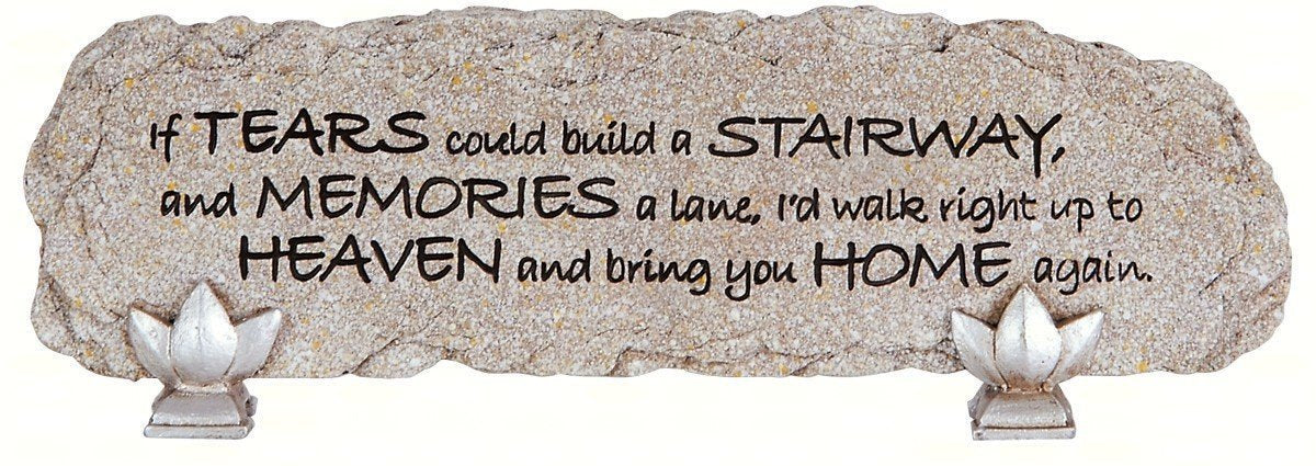 Carson Home Accents "Tears" Heart Notes Stone Bar Desktop Sign - Olde Church Emporium