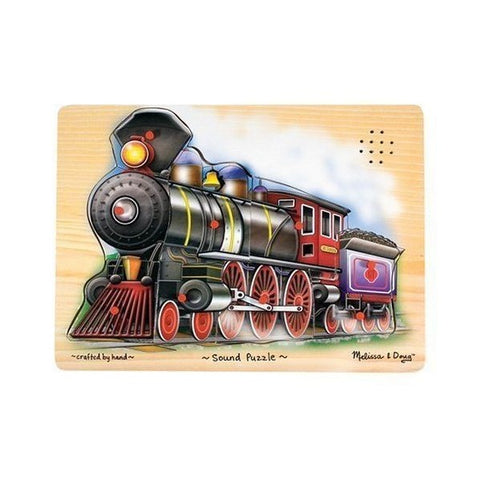Melissa & Doug Wooden Train Sound Puzzle 9pcs. Ages 2+ Item # 341 Wooden, Realistic Sound Hand Made