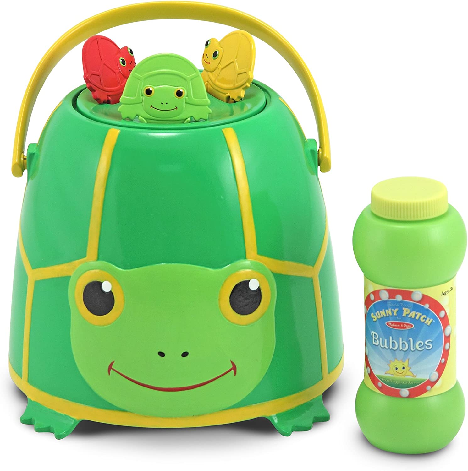 Melissa and Doug Tootle Turtle Bubble Bucket Ages 3+ Item # 6141 Bubble Blowing Fun