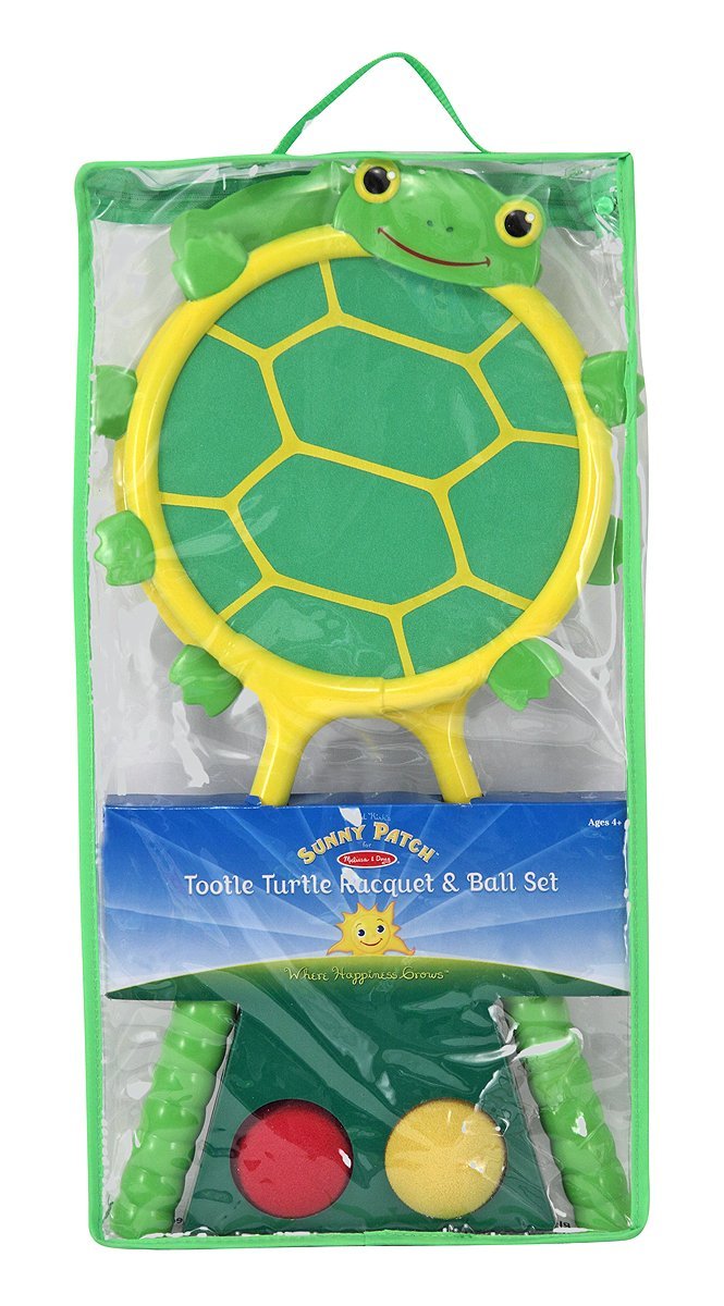 Melissa & Doug - Sunny Patch Tootle Turtle Racquet and Ball Bouncing Game Set [Home Decor]- Olde Church Emporium