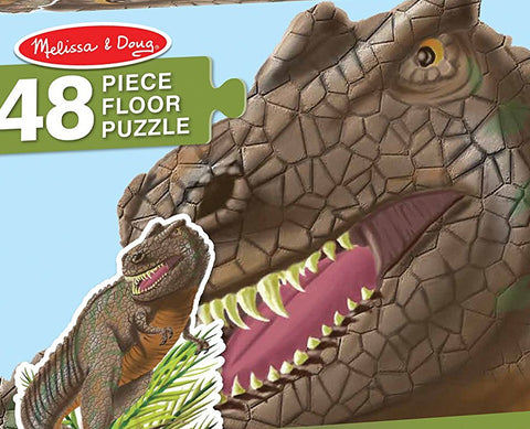 Melissa & Doug T-Rex Dinosaur Jumbo Jigsaw Floor Puzzle (48 pcs, 2 x 3 feet) [Home Decor]- Olde Church Emporium