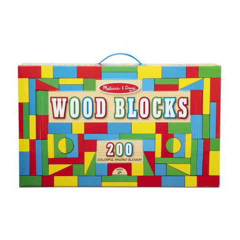Melissa and Doug 200 Piece Wood Blocks Set Ages 3+ Item # 482
