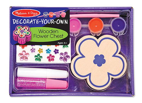 Melissa and Doug Decorate Your Own Wooden Flower Chest Ages 4+ Item # 3333
