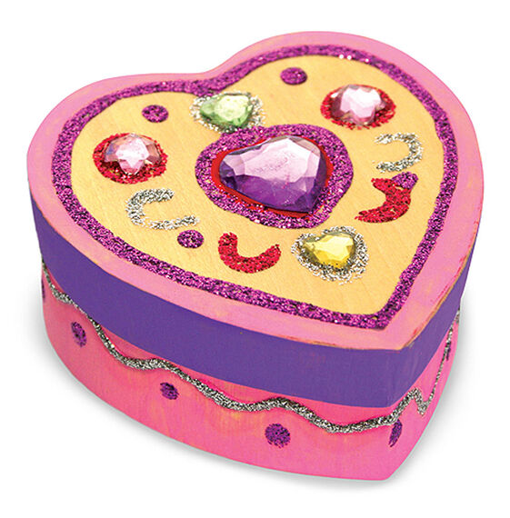 Melissa & Doug Decorate-Your-Own Wooden Heart Chest 3094 Ages 4+