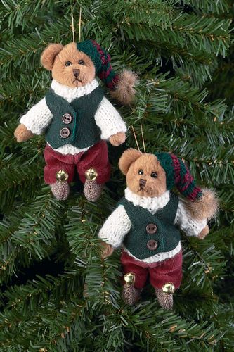 Bearington - Willie Evergrow Miniature Christmas Plush Bear 4.5 Inches and Retired - Olde Church Emporium