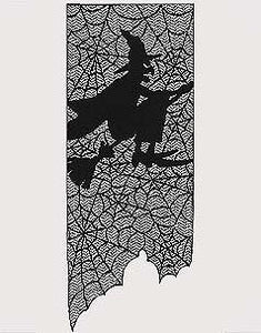 Heritage Lace -Wall Hanging - Witch on Broom 12" x 29" [Home Decor]- Olde Church Emporium